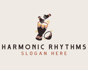 Ethnic Percussion Drum logo design