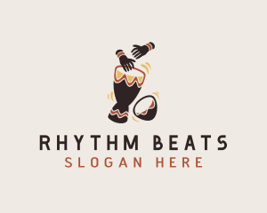 Ethnic Percussion Drum logo design