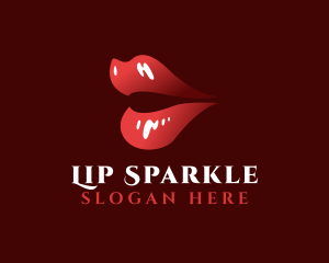 Feminine Makeup Lips logo design