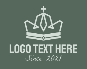 Green Religious Crown  logo
