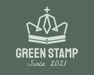 Green Religious Crown  logo design