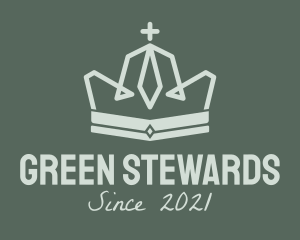 Green Religious Crown  logo design