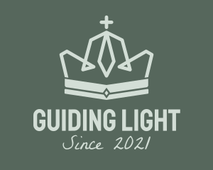 Green Religious Crown  logo design