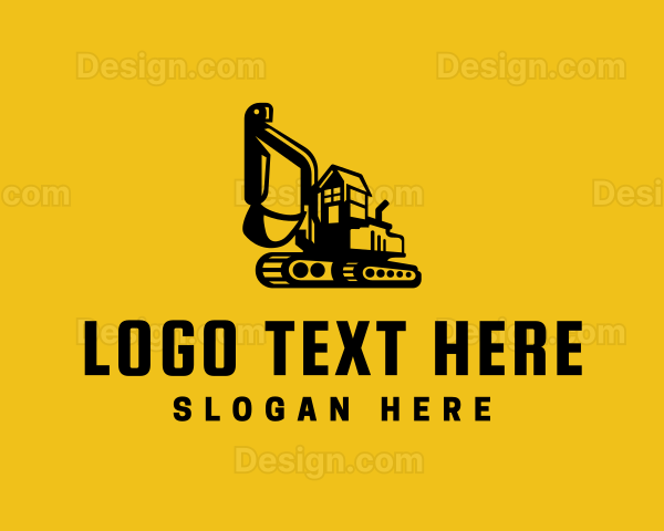 Excavator Digger Construction Logo