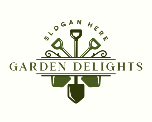 Shovel Lawn Gardening logo design