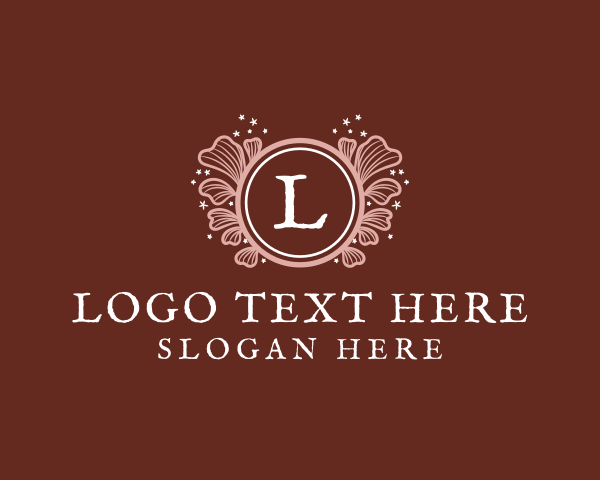 Feminine Floral Cosmetics Wreath  logo