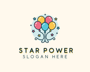 Confetti Birthday Balloon logo design