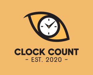 Animal Eye Clock Time logo design