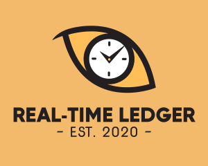 Animal Eye Clock Time logo design