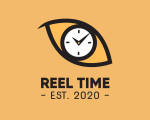 Animal Eye Clock Time logo design