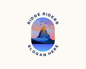 Mountain Summit Landscape logo design