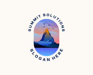 Mountain Summit Landscape logo design