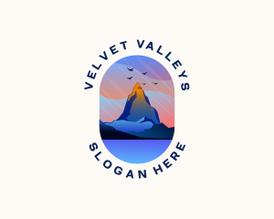 Mountain Summit Landscape logo design