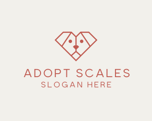 Geometric Puppy Dog logo design