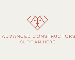 Geometric Puppy Dog logo design