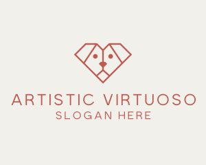 Geometric Puppy Dog logo design