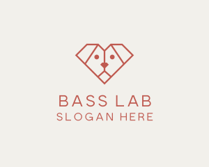 Geometric Puppy Dog logo design