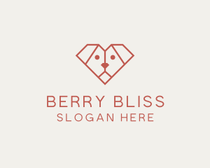 Geometric Puppy Dog logo design