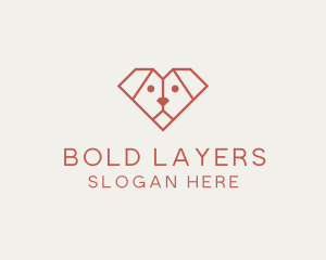 Geometric Puppy Dog logo design