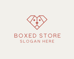 Geometric Puppy Dog logo design