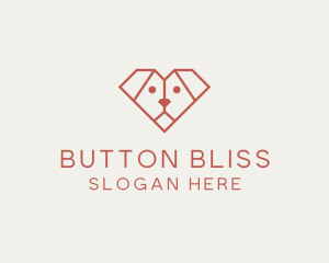 Geometric Puppy Dog logo design