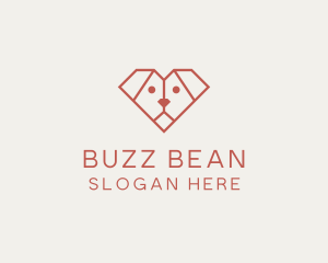 Geometric Puppy Dog logo design