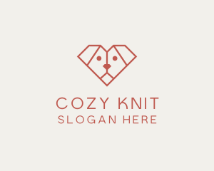 Geometric Puppy Dog logo design