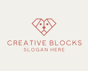 Geometric Puppy Dog logo design