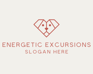 Geometric Puppy Dog logo design