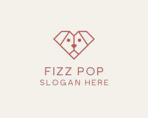 Geometric Puppy Dog logo design