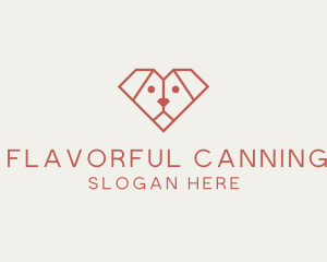 Geometric Puppy Dog logo design