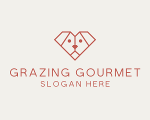 Geometric Puppy Dog logo design