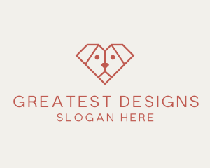 Geometric Puppy Dog logo design