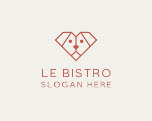 Geometric Puppy Dog logo design