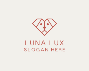 Geometric Puppy Dog logo design