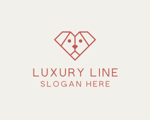 Geometric Puppy Dog logo design