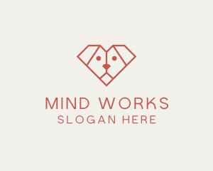 Geometric Puppy Dog logo design