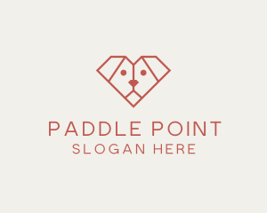 Geometric Puppy Dog logo design