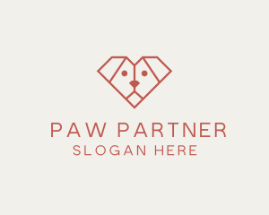 Geometric Puppy Dog logo design