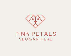 Geometric Puppy Dog logo design