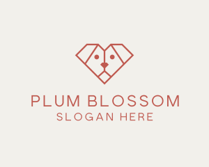 Geometric Puppy Dog logo design