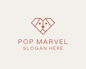 Geometric Puppy Dog logo design