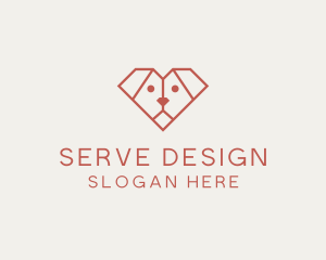 Geometric Puppy Dog logo design