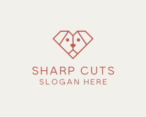 Geometric Puppy Dog logo design