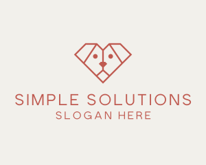 Geometric Puppy Dog logo design