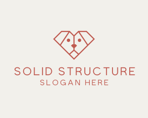 Geometric Puppy Dog logo design