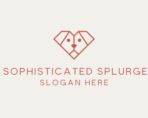 Geometric Puppy Dog logo design