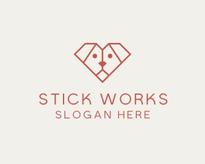 Geometric Puppy Dog logo design