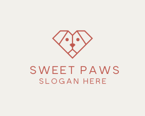 Geometric Puppy Dog logo design