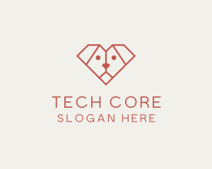 Geometric Puppy Dog logo design